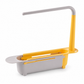 Organisateur d’évier 2-en-1 – Porte-éponge extensible et barre de séchage pour torchons