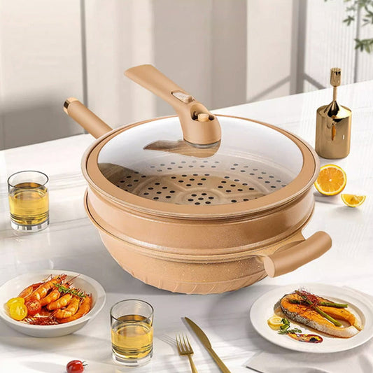 🎁Hot Sale 65% OFF⏳Non-stick Pan with Steamer Basket