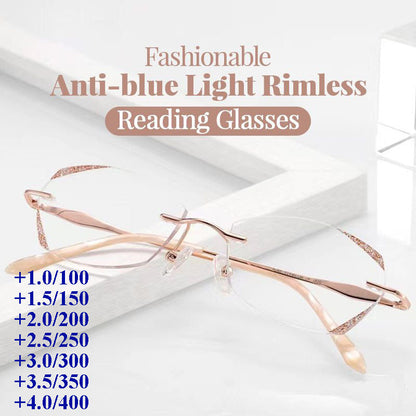 bateful® Fashion Anti-Blue Light Rimless Reading Glasses