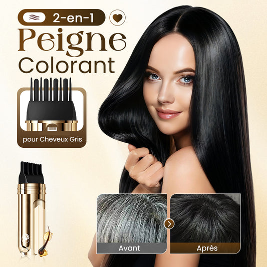 🔥Peigne Colorant 2 en 1 pour Cheveux Gris – Sans Chimie, Sans Taches, Résistant à l’Eau