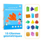 Livre éducatif pour apprendre la géométrie en 3D avec ficelle à tirer