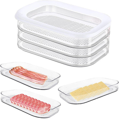 🥗 PROMO FLASH : 50% DE RÉDUCTION ! Boîtes Alimentaires 3 Étages – PET Transparent, Hermétiques & Empilables for Réfrigérateur Organisé 🧊✨