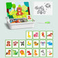 Boîte à puzzle magnétique pour enfants avec jeu et planche à dessi