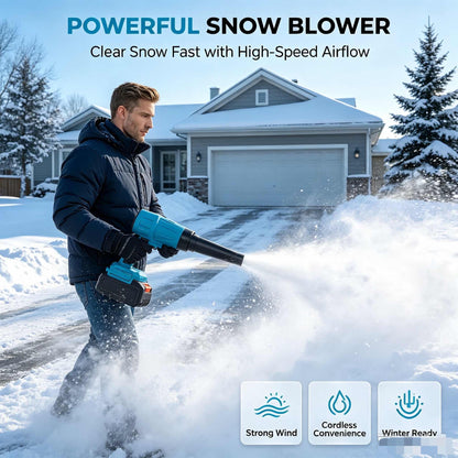 ❄️ 50 % DE RÉDUCTION DÈS MAINTENANT ! 🔥 Souffleuse à neige sans fil haute performance – flux d’air puissant pour un déneigement rapide – idéale pour les entrées, les allées et les terrasses ✨