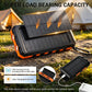 Batterie externe solaire portable, chargeur solaire avec double lampe de poche LED, batterie externe pour voyages et camping