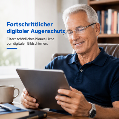 👓 Lunettes de lecture à double usage ✨ - Verres en saphir | Protection contre la lumière bleue | Dioptries de +1,00 à +4,00 | Noir et marron