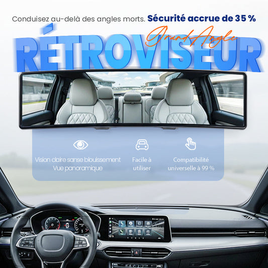 🚗👁️ Rétroviseur Extérieur Courbe Large pour Voiture – Vision Grand Angle, Installation Facile & Universel (Conduite Sécurisée avec Meilleure Visibilité !)