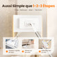 🧹💧 Serpillère réutilisable – Pince auto-serrante, manche télescopique, rotation 360°, un nettoyage des sols efficace et sans effort, même dans les coins les plus difficiles 🏠✨
