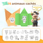 Livre éducatif pour apprendre la géométrie en 3D avec ficelle à tirer