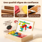 ✨ Puzzle Magnétique en Bois - 180 Pièces Géométriques, Apprentissage STEM, Boîte de Rangement Portable ✨