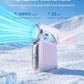 ❄️Mini ventilateur portable avec affichage LED 👍 Ventilateur de poche turbo 5 vitesses ✨ Rechargeable par USB, refroidissement rapide idéal pour les voyages et le maquillage