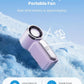 ❄️Mini ventilateur portable avec affichage LED 👍 Ventilateur de poche turbo 5 vitesses ✨ Rechargeable par USB, refroidissement rapide idéal pour les voyages et le maquillage