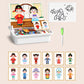 Boîte à puzzle magnétique pour enfants avec jeu et planche à dessi