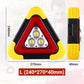 2-EN-1 Lampe de Signalisation d'Urgence Solaire Triangulaire pour le Bord de Route