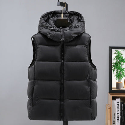 Super Warm Black Vest-Perfect Gift