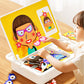Boîte à puzzle magnétique pour enfants avec jeu et planche à dessi