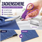 ✂️ 50 % DE RÉDUCTION ! 🧵 Ciseaux Multifonctions en Zigzag – Lames Dentelées Anti-Effilochage, Ressort Confortable – Coupez Tissu, Papier & Cuir 🌸