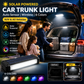 🔆 Éclairage de coffre solaire à LED pour voitures – Capteur automatique, sans fil, 6 couleurs, pour SUV et véhicules