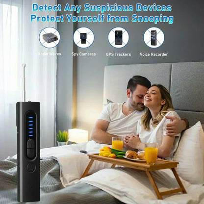 🥳 VENTE FLASH 2026 🥳 🏨 –50 % ! Détecteur anti-espion – 5 modes de détection, sensibilité réglable sur 6 niveaux. Détecte les caméras cachées, les micros et les traceurs GPS. Restez en sécurité à l'hôtel, en voiture ou en cabine d'essayage ! 🌟💪