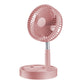 🌀🔋Ventilateur Télescopique Pliable Rechargeable USB – Silencieux, 180° Rotatif, 4 Vitesses, Portable ✨