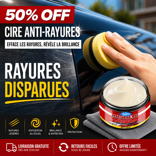 ✨ Cire anti-rayures ultime pour voiture – Redonnez de l'éclat à votre voiture et éliminez les traces de polissage 🚗💎