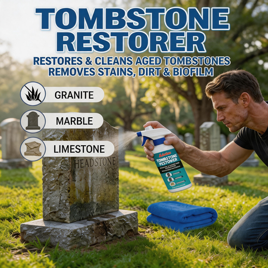 Spray de restauration et de nettoyage des pierres tombales