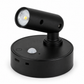Black rechargeable magnetic wall light on a white background