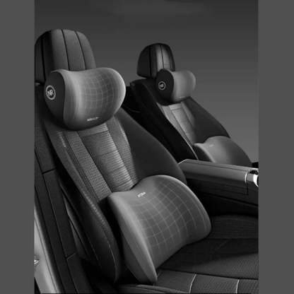 🛣️🛋️ PROMO FLASH 50% ! Soutien Nuque & Lombaire Auto – 2 Pièces, Coton Mémoire de Forme, 5 Couleurs, Réduit la Fatigue, Compatible Tous Véhicules 🌙