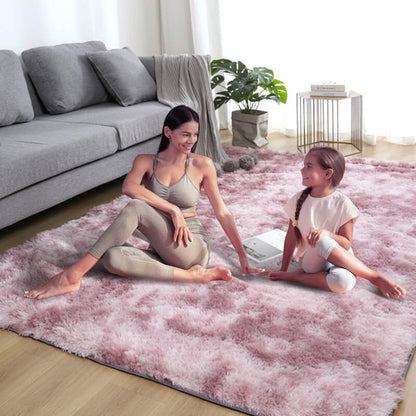 🛋️Tapis de sol en pelouche à dégradé de couleurs