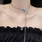 Adjustable Butterfly Tassel Choker for Women