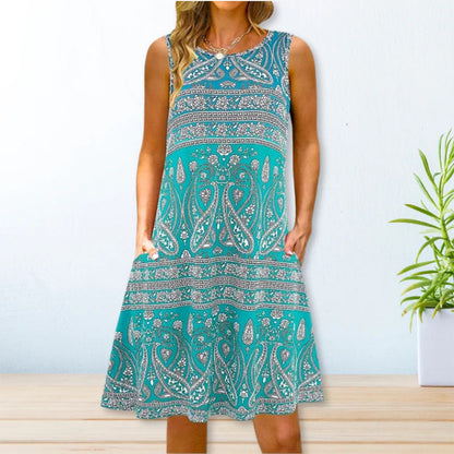 Summer Sleeveless Printed Dress