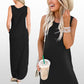 Women’s Trendy Solid Color Sleeveless Long Dress