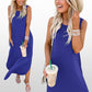 Women’s Trendy Solid Color Sleeveless Long Dress