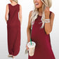 Women’s Trendy Solid Color Sleeveless Long Dress