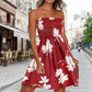 Boho Printed Strapless Mini Dress