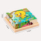 Kit de puzzle 3D en bois à six faces, 9 pièces