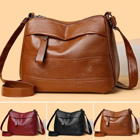 Retro Large-Capacity Multilayer Shoulder Bag