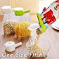 Clip pour sac de conservation alimentaire scellable et versable