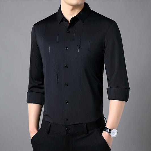 Men's Stylish Thickened Seamless Lapel Shirt