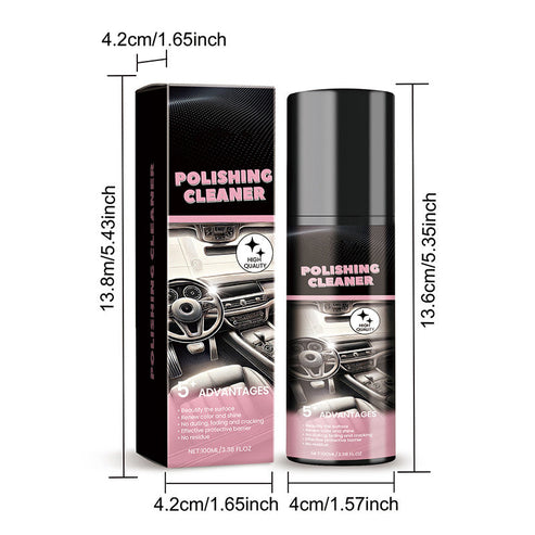 Before and after using Car Interior Cleaner