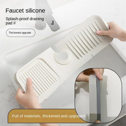 🚰 PROMO FLASH : 50% DE RÉDUCTION ! 💧 Tapis Anti-Éclaboussures pour Robinet – Silicone – Absorbant & Lavable for Protection Évier Cuisine & Salle de Bain 🧼