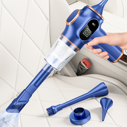 🌪️ 50% DE RÉDUCTION ! Aspirateur Voiture 4 en 1 Portable et Rechargeable – 5500PA Puissant, Multi-Buses & Écran Numérique 🚗✨