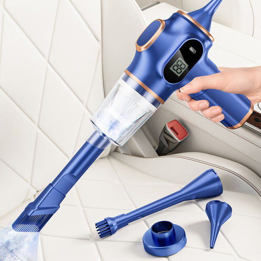 🌪️ 50% DE RÉDUCTION ! Aspirateur Voiture 4 en 1 Portable et Rechargeable – 5500PA Puissant, Multi-Buses & Écran Numérique 🚗✨
