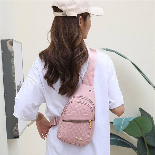 🛍️🎒Poche poitrine métal légère – Pratique avec passage pour câble 🎒🎀