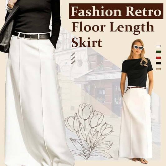🎀Jupe longue rétro fluide en mousseline pour femme - Style romantique et élégant