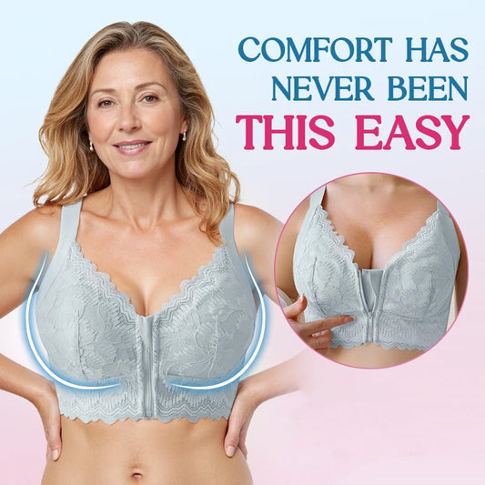 ✨Achetez-en 1 obtenez-en 1💞Soutien-gorge ultra souple avec fermeture éclair à l'avant et sans armatures