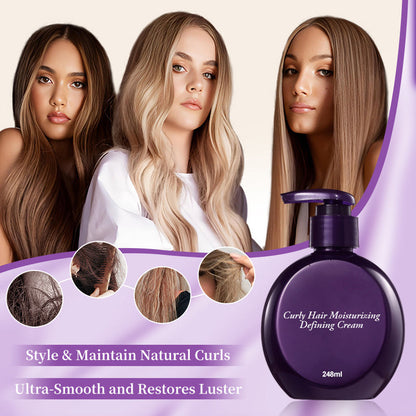 Crème hydratante définissante pour cheveux bouclés