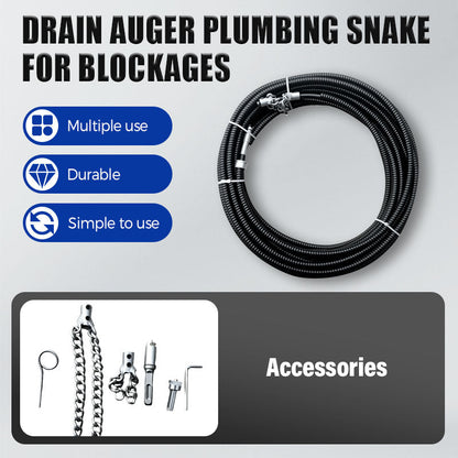 Serpent de plomberie pour drains bouchés