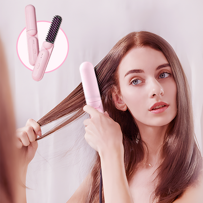 Peigne lissant pour cheveux lisses et bouclés