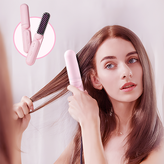 Peigne lissant pour cheveux lisses et bouclés